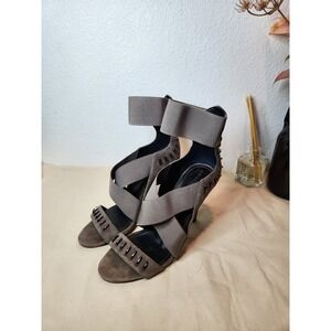 Kendall + Kylie‎ Heels Studded Gladiator Strappy Sandals Taupe Suede 8M
